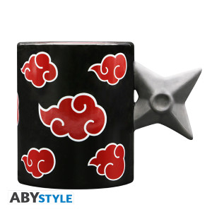 NARUTO SHIPPUDEN - Mug 3D handle - Shuriken Akatsuki x2