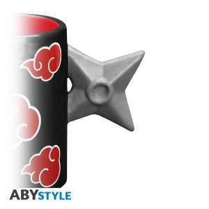 NARUTO SHIPPUDEN - Mug 3D handle - Shuriken Akatsuki x2