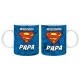 Superman - Mug 320ml - L'AUTHENTIQUE "S" PAPA x2