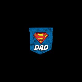 SUPERMAN - Tshirt homme black "POCKET" - Family&Friends - DAD