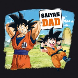 DRAGON BALL SUPER - Man black Tshirt - SAIYAN DAD
