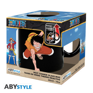 ONE PIECE - Mug Heat Change - 460 ml - Luffy & Ace x2