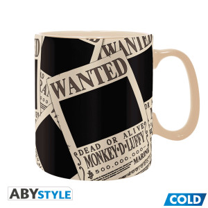 ONE PIECE - Mug Heat Change - 460 ml - Wanted - cardboard box x2