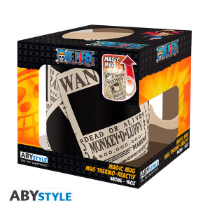 ONE PIECE - Mug Heat Change - 460 ml - Wanted - cardboard box x2