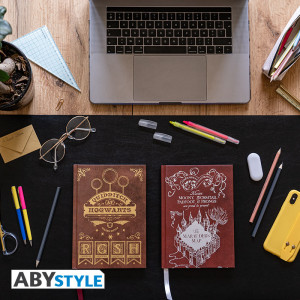HARRY POTTER - Cahier A5 Carte du Maraudeur X4