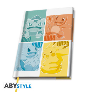 POKEMON - Cahier A5 "Kanto Starters" X4 *