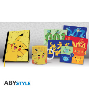POKEMON - Pck A5 Notebook + Mug320ml  + Postcards "Pikachu" *