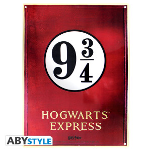 HARRY POTTER - Metal plate "Platform 9 3/4" (28x38) With hook *