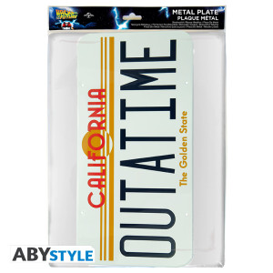 BACK TO THE FUTURE - Metal plate "OUTATIME" (19x38)