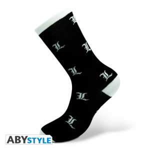 DEATH NOTE - Chaussettes- Noir & Blanc - L*