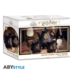 HARRY POTTER - Teapot - with Hogwarts cauldrons set* DT