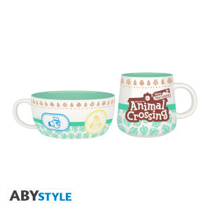 ANIMAL CROSSING - Breakfast Set Mug + Bowl - Characters