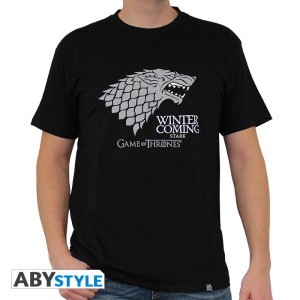 GAME OF THRONES - Tshirt "Winter is coming" man SS black - basic*
