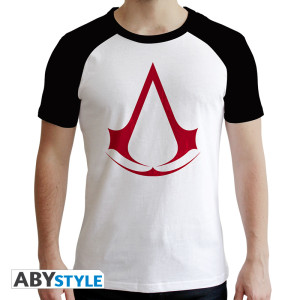ASSASSIN'S CREED - Tshirt "Crest" man SS white & black - premium *