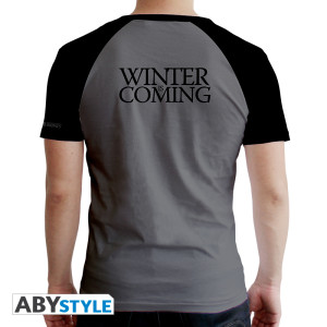 GAME OF THRONES - Tshirt "Stark" man SS grey & black - premium*