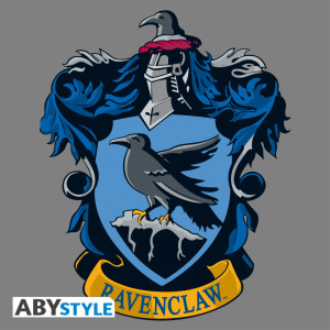 HARRY POTTER - Tshirt "Ravenclaw" man SS grey & blue premium*