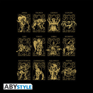 SAINT SEIYA - Tshirt "12 Golden Saints" man SS black - basic *