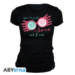 HARRY POTTER - Tshirt "Luna Lovegood" femme MC noir - basic*