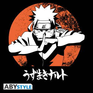NARUTO SHIPPUDEN - Tshirt "Naruto" man SS black - basic *