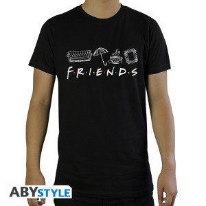 FRIENDS - Tshirt "Friends" man SS black - basic*