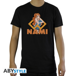 ONE PIECE - Tshirt "Nami" man SS Black - basic *