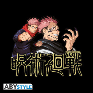 JUJUTSU KAISEN - Tshirt unisex black - Itadori & Sukuna