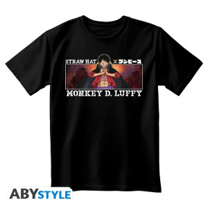 ONE PIECE - Tshirt unisex black - Monkey D. Luffy