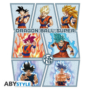 DRAGON BALL SUPER - Tshirt white new fit - Goku's transformations