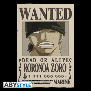 ONE PIECE - Tshirt new fit black - Wanted Zoro