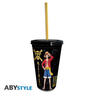 ONE PIECE - Tumbler with straw - 470ml - Luffy & Zoro