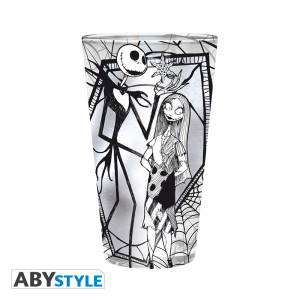 NIGHTMARE BEFORE XMAS - Large Glass - 400ml - Jack & Sally - box x2
