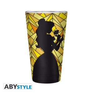 DISNEY - Large Glass - 400ml - The Beauty & the Beast : Belle - x2