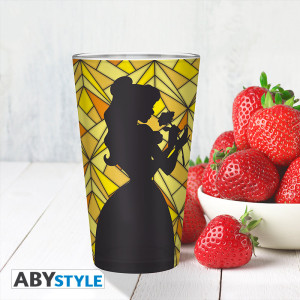 DISNEY - Large Glass - 400ml - The Beauty & the Beast : Belle - x2
