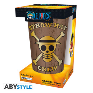 ONE PIECE - Large Glass - 400ml - Skulls - Matte x2