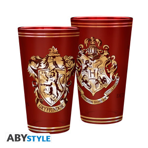 HARRY POTTER - Premium Large Glass - 400ml - Gryffindor - x2