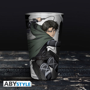 ATTACK ON TITAN - Large Glass - 400ml - Levi S4 - x2