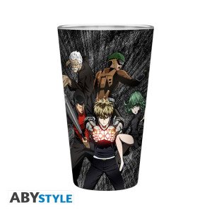 ONE PUNCH MAN - Large Glass - 400ml - One against all - x2 (W7)