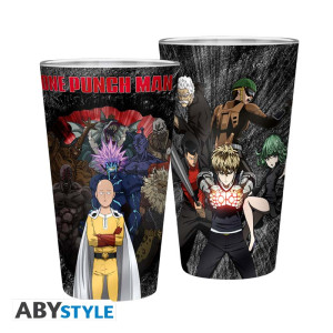 ONE PUNCH MAN - Large Glass - 400ml - One against all - x2 (W7)