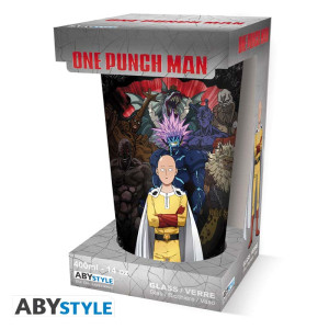 ONE PUNCH MAN - Large Glass - 400ml - One against all - x2 (W7)