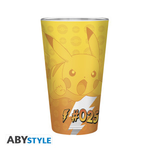 POKEMON - Large Glass Premium  - 400ml - Pikachu foil - x2