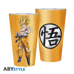 DRAGON BALL - Premium Large Glass - 400ml - Goku Saiyan - box x2