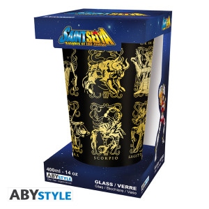 SAINT SEIYA - Premium Large Glass - 400ml - Gold cloths box x2