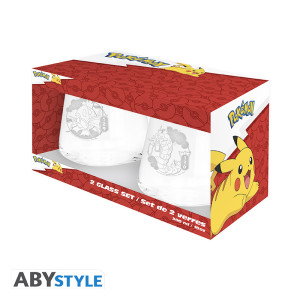 POKEMON - 2 Glass Set - Magikarp & Gyarados EUROPE x2