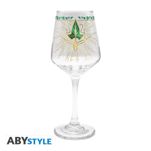 LORD OF THE RINGS - Stemmed glass - "Lorien Leaf"