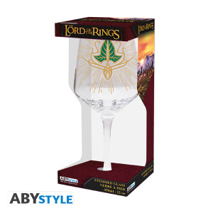 LORD OF THE RINGS - Stemmed glass - "Lorien Leaf"