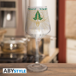 LORD OF THE RINGS - Stemmed glass - "Lorien Leaf"