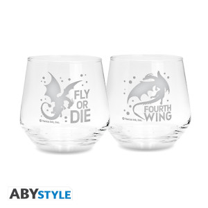 FOURTH WING - 2 Glass Set Dragons EUROPE x2