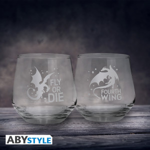 FOURTH WING - 2 Glass Set Dragons EUROPE x2