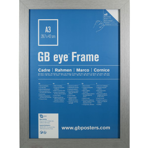 GBEYE - Cadre MDF Argent - A3 - 29.7 x 42 cm - X2*