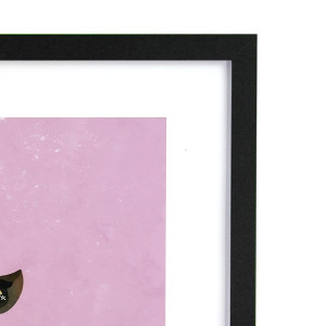 GBEYE - Tirage encadré "Giraffe pink bubble gum par Sar" (40x50cm) x2